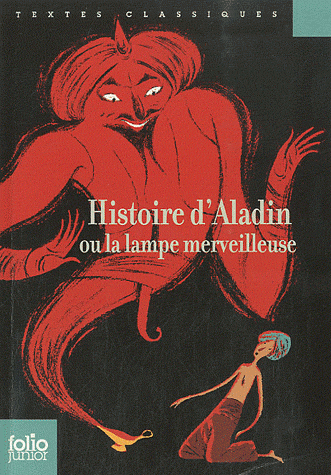 Histoire d'Aladin ou la lampe merveilleuse, gallimard jeunesse, folio junior, sandales d'empédocle jeunsse, claire bretin